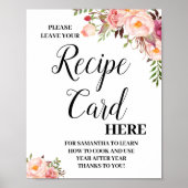 Het recept-kaartje hier laten vrijgezellenfeesten poster (Voorkant)