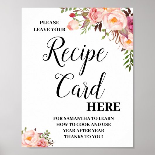 Het recept-kaartje hier laten vrijgezellenfeesten poster (Voorkant)