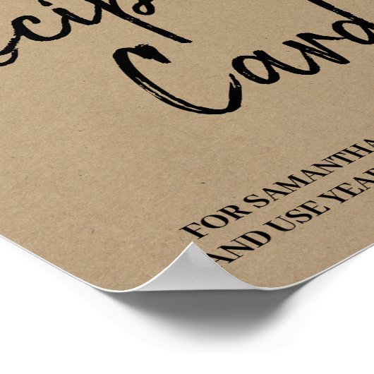 Het recept-kaartje hier laten vrijgezellenfeesten poster (Hoek)