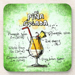 Het Recept van de Drink van Colada van Pina Drankjes Onderzetter
