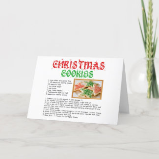 Het Recept van de Koekjes van Kerstmis Feestdagen Kaart