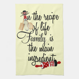 Het recept van het leven is de keukenhanddoek van 