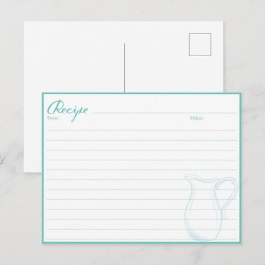 Het recept voor cadeaubonnen voor het huishouden,  briefkaart (Voorkant / Achterkant)