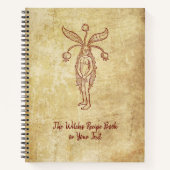 Het receptenboek van de heks met Mandrake Notitieboek (Voorkant)