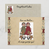 Het receptenkaarten van de vakantie feestdagenkaart (Voorkant / Achterkant)