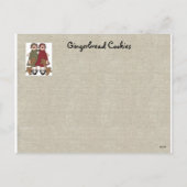 Het receptenkaarten van de vakantie feestdagenkaart (Achterkant)