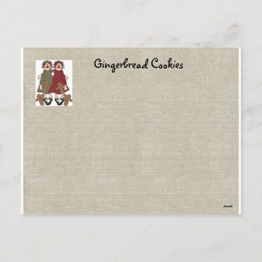 Het receptenkaarten van de vakantie feestdagenkaart (Achterkant)