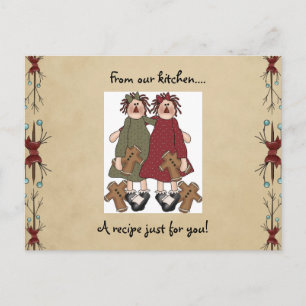 Het receptenkaarten van de vakantie feestdagenkaart