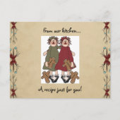 Het receptenkaarten van de vakantie feestdagenkaart (Voorkant)