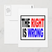 Het recht is Verkeerd Briefkaart (Voorkant / Achterkant)
