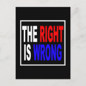Het recht is Verkeerd Briefkaart (Voorkant)