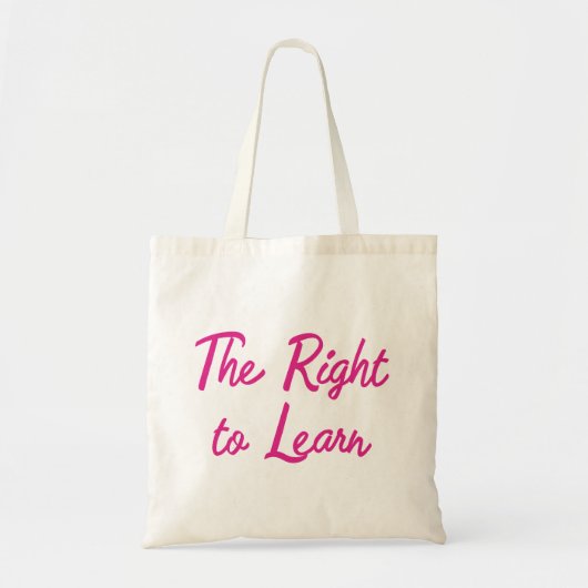 Het recht om te leren tote bag (Voorkant)