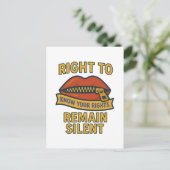Het recht om te zwijgen: ken je rechten briefkaart (Staand voorkant)