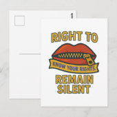 Het recht om te zwijgen: ken je rechten briefkaart (Voorkant / Achterkant)