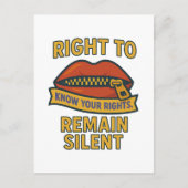 Het recht om te zwijgen: ken je rechten briefkaart (Voorkant)