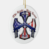 Het recht op Beer Keramisch Ornament (Rechts)