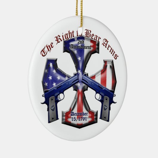 Het recht op Beer Keramisch Ornament (Rechts)