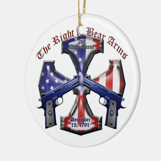 Het recht op Beer Keramisch Ornament (Links)