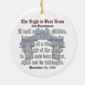 Het recht op Beer Keramisch Ornament (Achterkant)