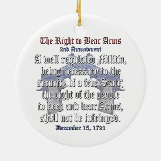 Het recht op Beer Keramisch Ornament (Achterkant)