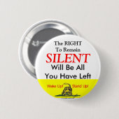 Het recht stilzwijgend te blijven ronde button 5,7 cm (Voorkant /achterkant)