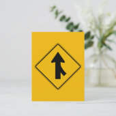 Het Recht van de fusie, het Teken van de Waarschuw Briefkaart (Staand voorkant)