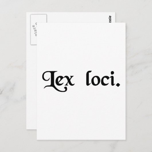 Het recht van de plaats. briefkaart (Voorkant / Achterkant)