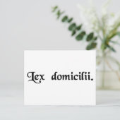 Het recht van het land van herkomst van een persoo briefkaart (Staand voorkant)