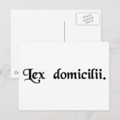 Het recht van het land van herkomst van een persoo briefkaart (Voorkant / Achterkant)