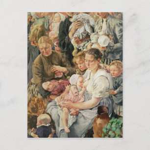 Het rechterdeelvenster Vrouwen uit de leeftijdskla Briefkaart