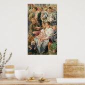 Het rechterdeelvenster Vrouwen uit de leeftijdskla Poster (Keuken)