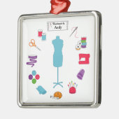 Het rechterlabel naaien aanpassen metalen ornament (Links)