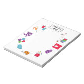 Het rechterlabel naaien aanpassen notitieblok (Linkerzijde)