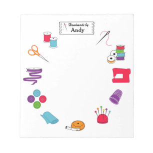 Het rechterlabel naaien aanpassen notitieblok