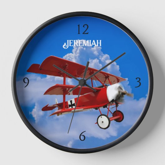 Het "Red Baron" triplane horloge (Voorkant)