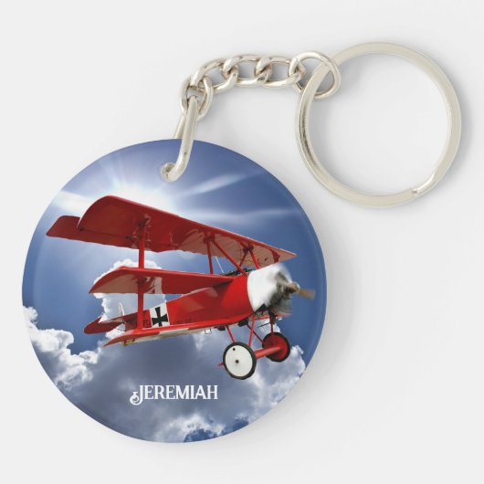 Het "Red Baron" triplane horloge Sleutelhanger (Achterkant)