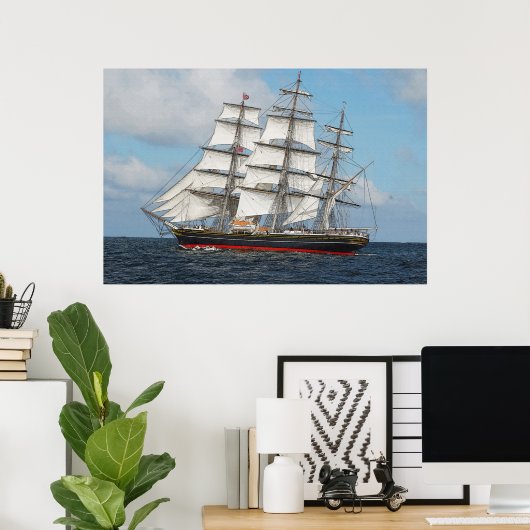 Het Red Tall-schip 36 x 24 poster (Thuiskantoor)