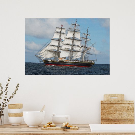 Het Red Tall-schip 36 x 24 poster (Keuken)