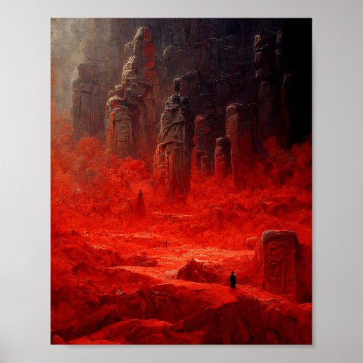 Het Red Vale Fantasy Science Fiction Art Poster (Voorkant)