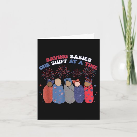 Het redden van baby's één shift per onafhankelijkh kaart (Voorkant)