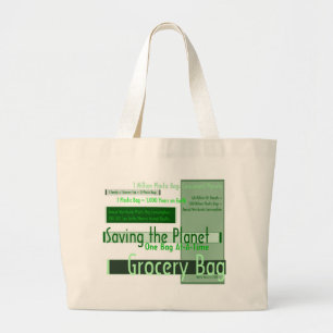 Het redden van de Planet Grocery Bag Grote Tote Bag