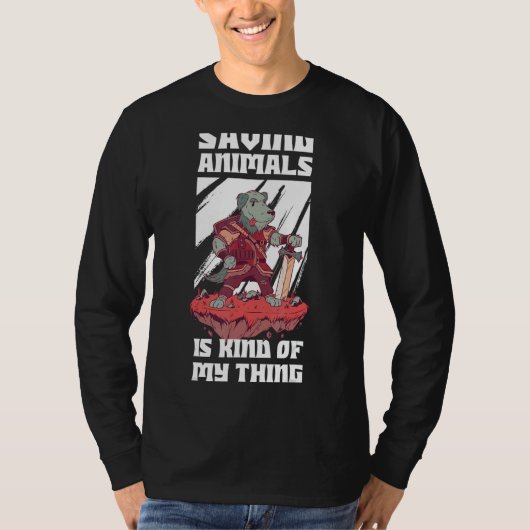 Het redden van dieren is mijn ding t-shirt (Voorkant)