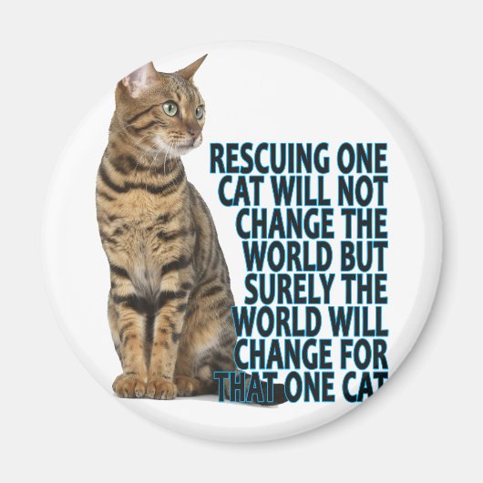 HET REDDEN VAN ÉÉN KAT ZAL DE WERELD NIET VERANDER MAGNEET (Voorkant)