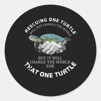 Het redden van één schildpad zal de wereld niet ve ronde sticker