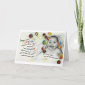 Het redden van God/Pasgeboren, Gevouwen Wenskaart, Kaart (Voorkant)