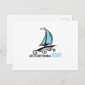 Het redden van mensenlevens is beter op een boot s briefkaart (Voorkant / Achterkant)