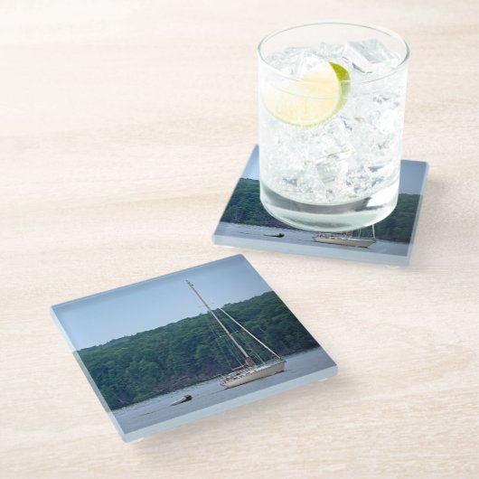 Het reddingsplan glazen onderzetter (Schuin)