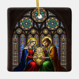 Het Reden voor het Seizoen Kerststal gepersonalise Keramisch Ornament