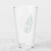 Het ree danst door de sneeuw glas (Achterkant)