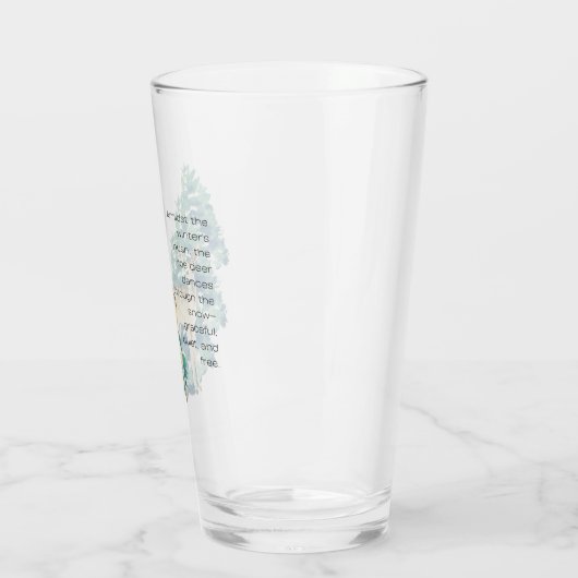 Het ree danst door de sneeuw glas (Links)